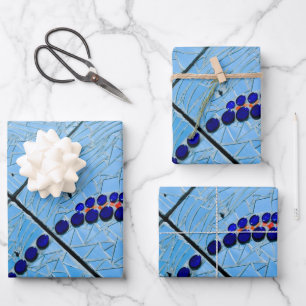 Blue Baltimore Mosaik Geschenkpapier Set