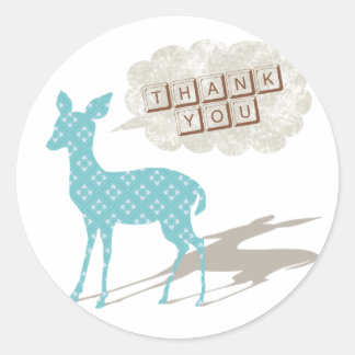 Blue Bambi Vielen Dank Sticker