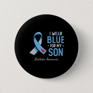 Blue Band ich trage grau blau für meinen Sohn Diab Button