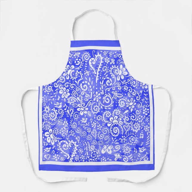Blue Bandana All-over Print-Schürze Schürze (Vorderseite)