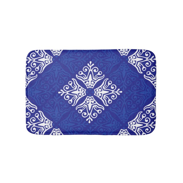 Blue Bandana Design Badematte (Vorderseite)