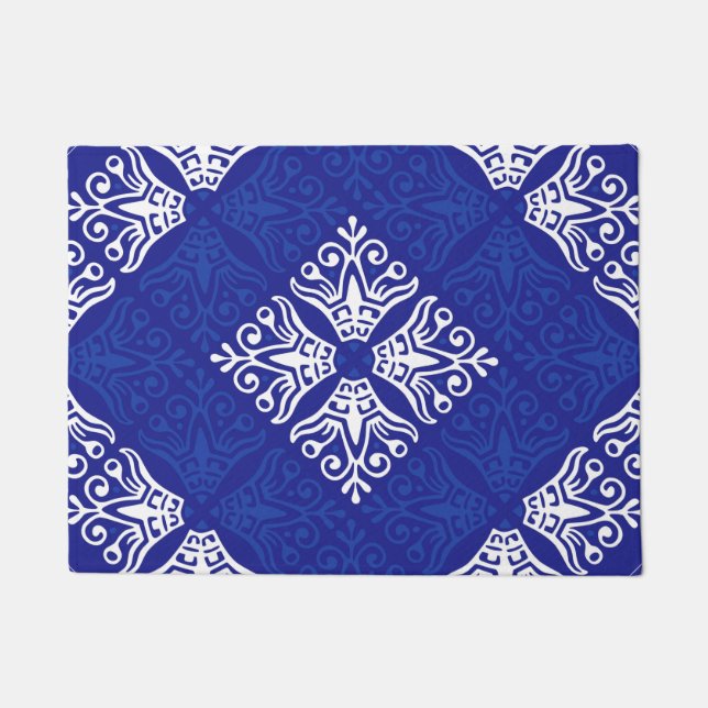 Blue Bandana Design Fußmatte (Vorderseite)