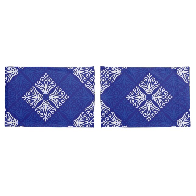 Blue Bandana Design Kissenbezug (Rückseite-Set)
