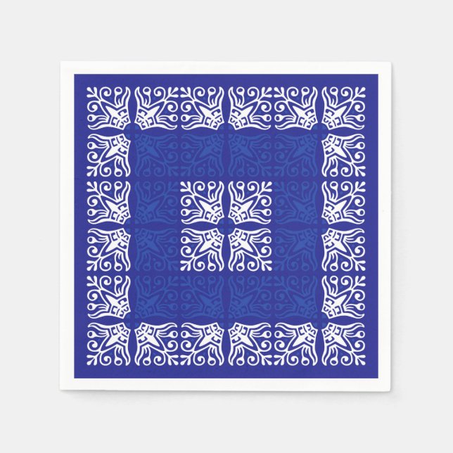 Blue Bandana Design Serviette (Vorderseite)