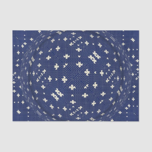 Blue Bandana Nordic Schwedisch Seidenpapier (Vorderseite)