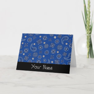 Blue Bandana Personalisiert Grußkarte Karte