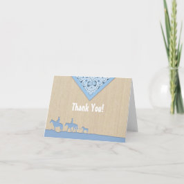 Blue Bandana Thank You Note Dankeskarte