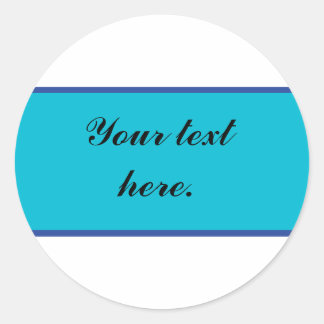 Blue Banner Aufkleber mit benutzerdefiniertem Text