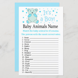 Blue Bär Baby Animes Name Game