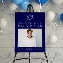 Blue Bar Mitzvah Foto Star von David Party