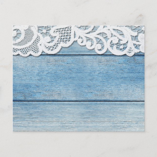 Blue Bard Wood & White Lace Scrapbook Paper (Vorderseite)