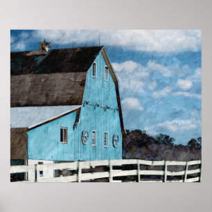 Blue Barn Poster