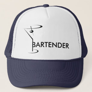 Blue Bartening Cocktail oder Barkeeper Truckerkappe