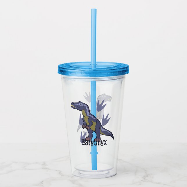 Blue Baryonyx Acryltrinkbecher (Vorderseite)