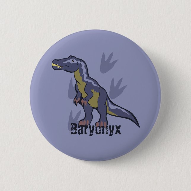 Blue Baryonyx Button (Vorderseite)