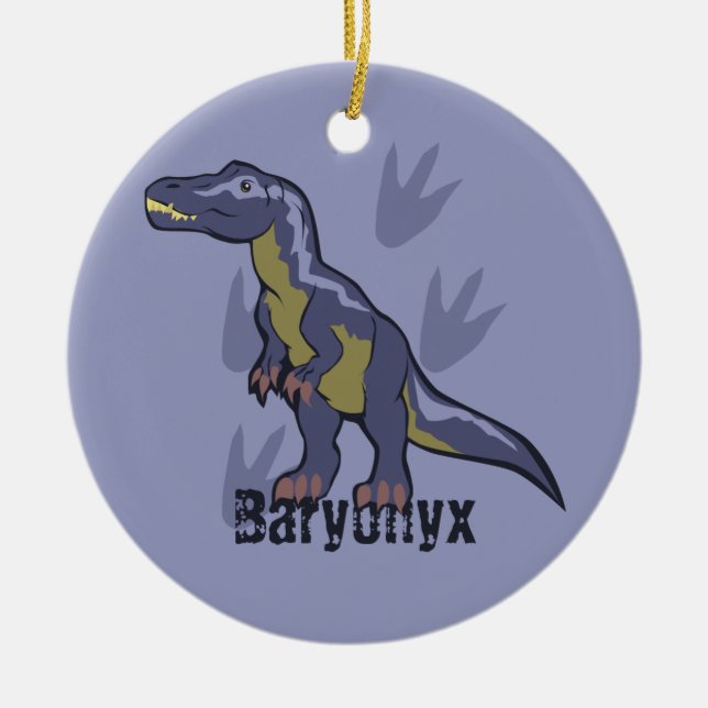 Blue Baryonyx Keramik Ornament (Vorne)