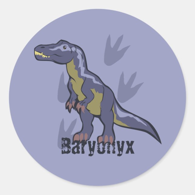 Blue Baryonyx Runder Aufkleber (Vorderseite)
