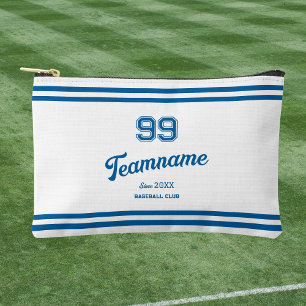 Blue Baseball Benutzerdefinierte Player-Nummer und Zubehörtasche