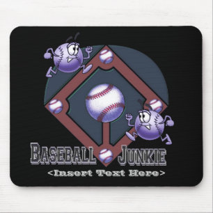 Blue Baseball Cartoon Mouse Pad Mousepad
