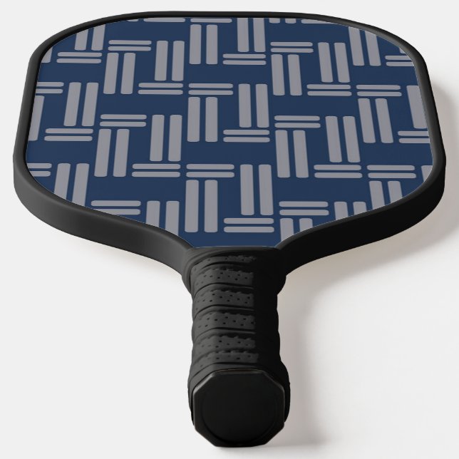 Blue Basket Weave Muster japanischen Stil Pickleball Schläger (Ablage )