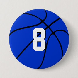 Blue Basketball Custom Player Jersey Nummer Sports Button