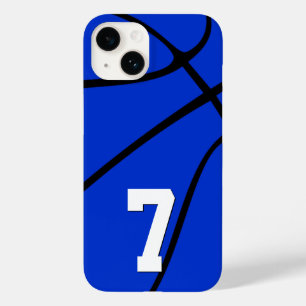 Blue Basketball Custom Player Number Sports Case-Mate iPhone 14 Hülle