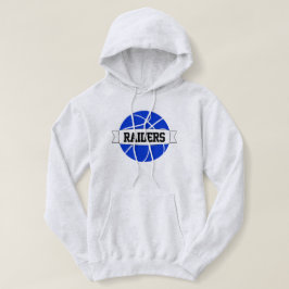 Blue Basketball Custom Team, Spielername und -numm Hoodie