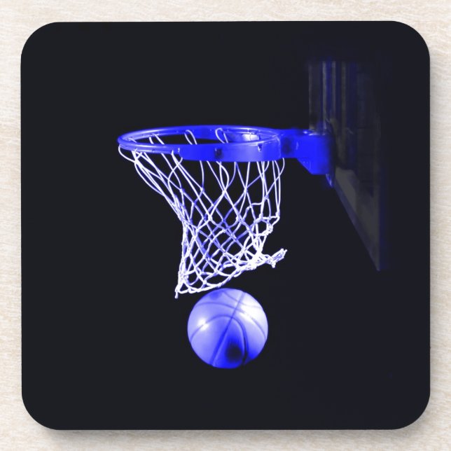 Blue Basketball Getränkeuntersetzer (Vorderseite)