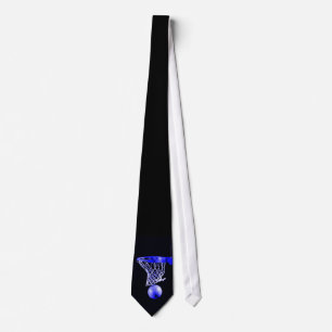 Blue Basketball Neck Tie Krawatte
