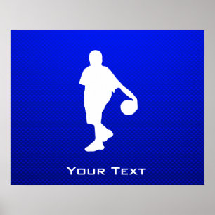 Blue Basketball Poster