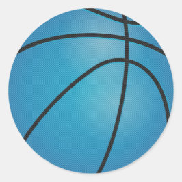 Blue Basketball Runder Aufkleber