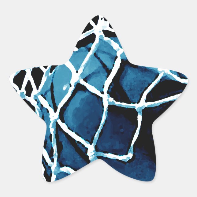 Blue Basketball Stern-Aufkleber (Vorderseite)