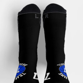 Blue Basketball Team Name und Nummer Sport Socken