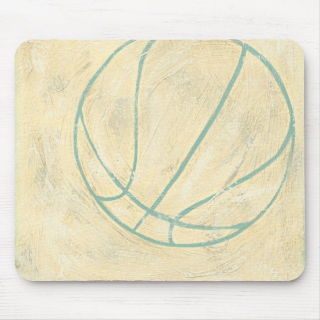 Blue Basketball von Chariklia Zarris Mousepad (Vorne)