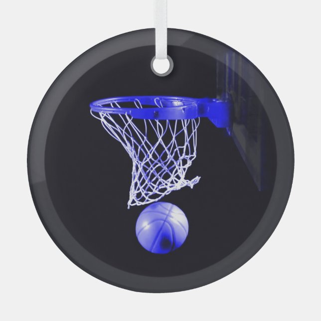 Blue Basketball Weihnachtsschmuck (Vorderseite)