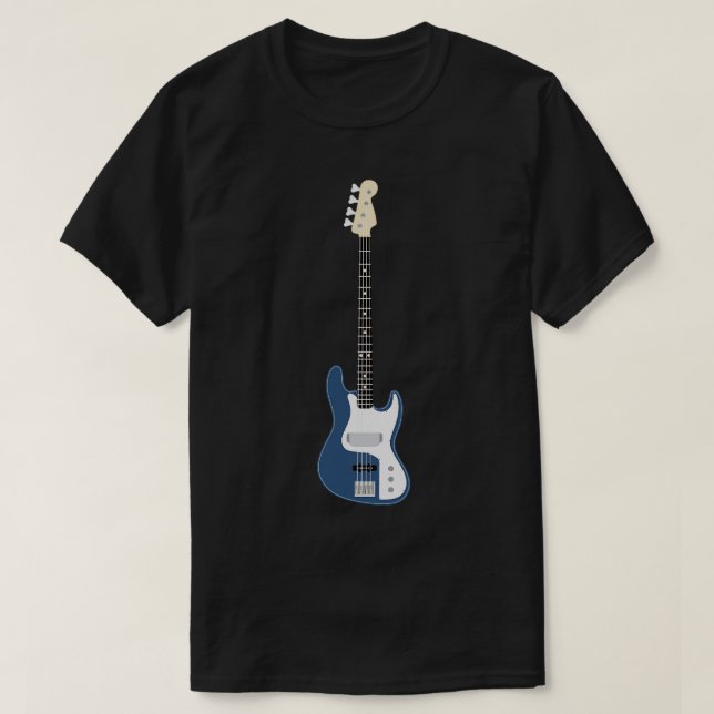 Blue Bass Guitar T-Shirt (Design vorne)