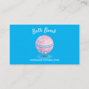 Blue Bath Bomb Spa Natural Soap Visitenkarte