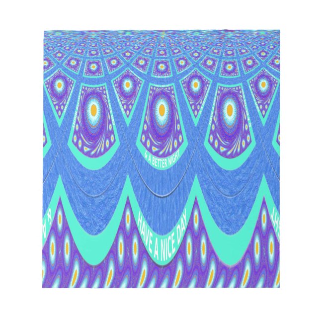 Blue Batik Notizblock (Vorderseite)