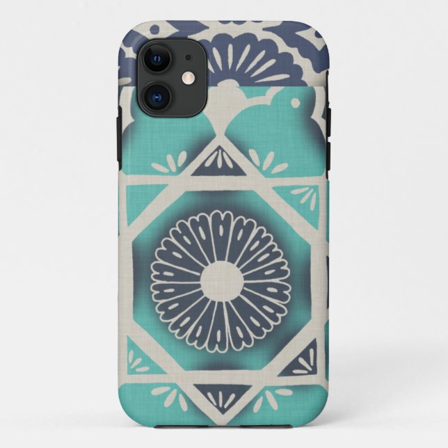 Blue Batik Tile II Case-Mate iPhone Hülle (Rückseite)