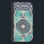 Blue Batik Tile II Galaxy S4 Geldbeutel Hülle<br><div class="desc">floral</div>