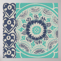 Blue Batik Tile III