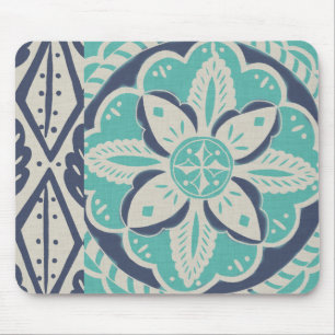 Blue Batik Tile IV Mousepad