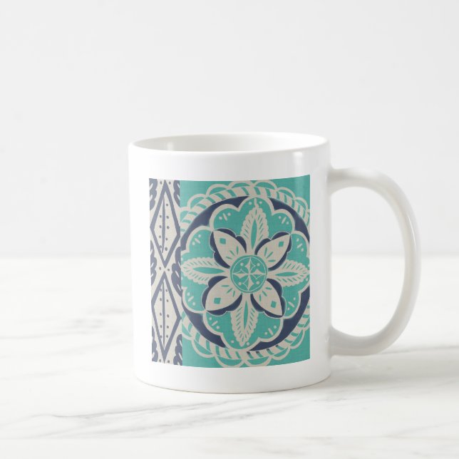Blue Batik Tile IV Tasse (Rechts)