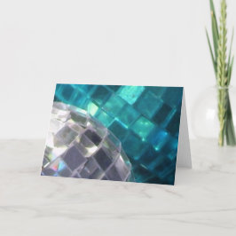 Blue Baubles Detail Grußkarte Feiertagskarte