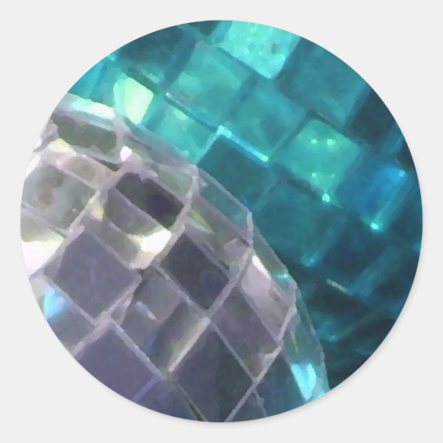 Blue Baubles Detail Rundaufkleber Runder Aufkleber (Vorderseite)