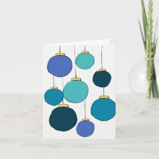 Blue Baubles Karte