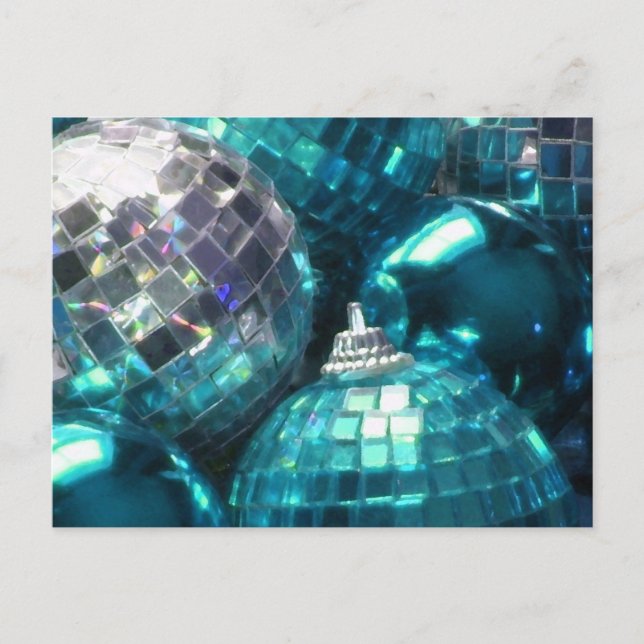 Blue Baubles Postkarte (Vorderseite)