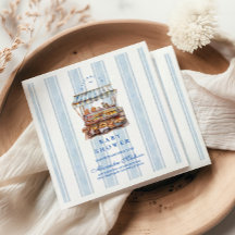 Blue Bauern Market Baby Dusche