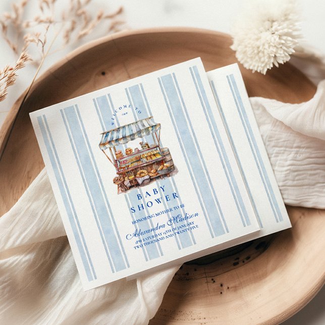 Blue Bauern Market Baby Dusche Serviette (Von Creator hochgeladen)