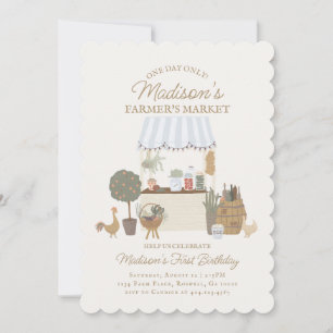 Blue Bauern Market Farm Frische Einladung zum Gebu